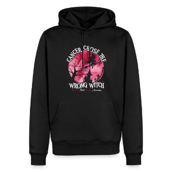 Hexe Burgunder Weiß Kopf-Hals-Krebs - Männer Premium Bio Hoodie - Schwarz - Vorne - Nico (187cm)