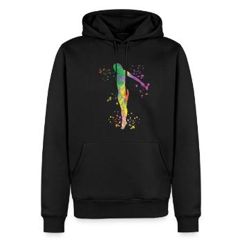 Plongée Plongée Plongée synchronisée - Sweat à capuche Premium bio Homme - noir - Devant - Nico (187cm)