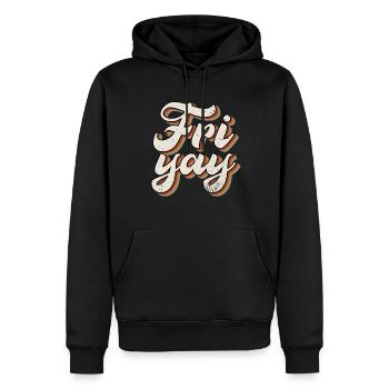 Fri Yay Enseignants Ambiance du week-end de l’école - Sweat à capuche Premium bio Homme - noir - Devant - Nico (187cm)