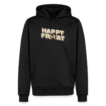 Happy Fri Yay Teacher Weekend Funny Meme - Men’s Premium Organic Hoodie - black - Front - Nico (187cm)