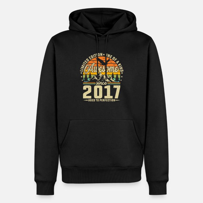 Créations en 2017 - Sweat à capuche Premium bio Homme - noir