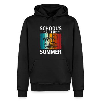 Die Schule Ist Aus Für Den Sommer - Männer Premium Bio Hoodie - Schwarz - Vorne - Nico (187cm)