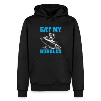 Manger mes bulles - Sweat à capuche Premium bio Homme - noir - Devant - Nico (187cm)
