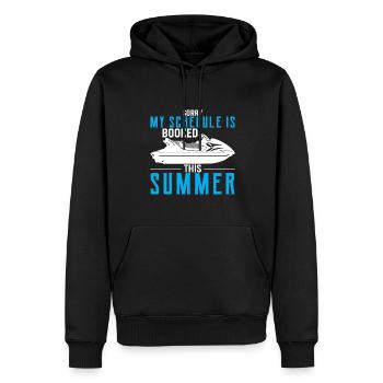 Sorry Mein Terminplan Ist Diesen Sommer Ausgebucht - Männer Premium Bio Hoodie - Schwarz - Vorne - Nico (187cm)