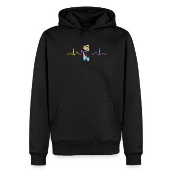 Ballett Tänzer Herzschlag Ekg Ballerina - Männer Premium Bio Hoodie - Schwarz - Vorne - Nico (187cm)
