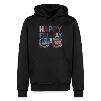 Happy Fri Yay Teacher Weekend Funny Meme - Men’s Premium Organic Hoodie - black - Front - Nico (187cm)