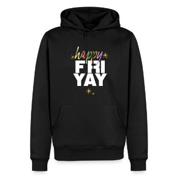Glücklich Fri Yay Lehrer Wochenende Lustig Meme - Männer Premium Bio Hoodie - Schwarz - Vorne - Nico (187cm)
