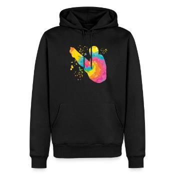 Plongeon, Plongeon synchronisé, Saut artistique - Sweat à capuche Premium bio Homme - noir - Devant - Nico (187cm)