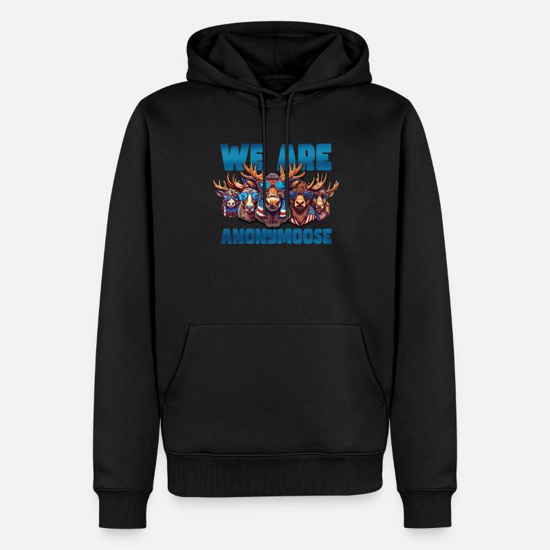 Nous sommes Anonymoose Cool Moose - Sweat à capuche Premium bio Homme - noir