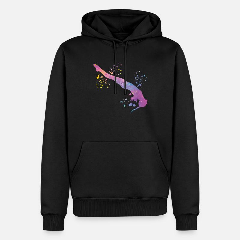 Synchronisierter Wassertaucher High Diver - Männer Premium Bio Hoodie - Schwarz