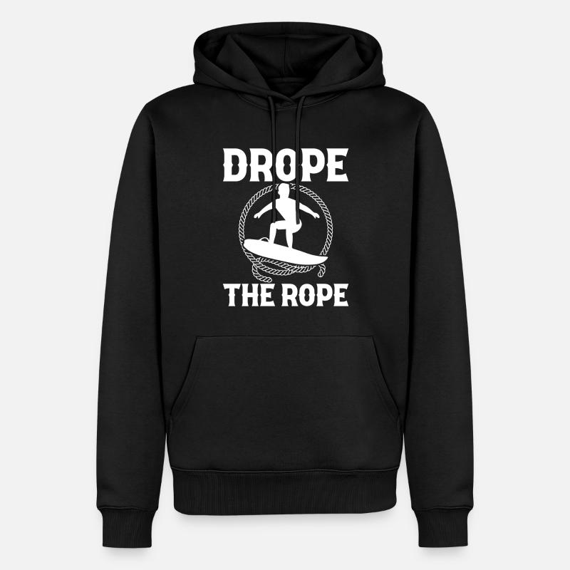 Lass das Seil fallen - Männer Premium Bio Hoodie - Schwarz