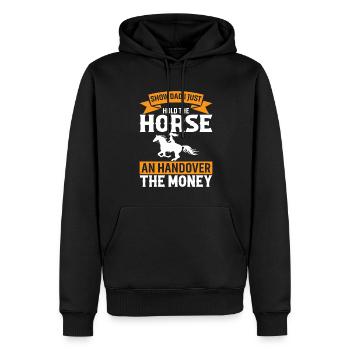 Montrer Papa Je Tiens Juste Le Cheval Un Transfert Le Mon - Sweat à capuche Premium bio Homme - noir - Devant - Nico (187cm)