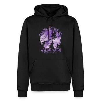 Krebs Hexe Lila Leiomyosarkom - Männer Premium Bio Hoodie - Schwarz - Vorne - Nico (187cm)