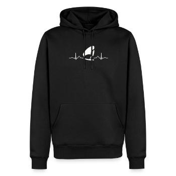 Flügel Surfer Wingsurfing Retro Folie Flügel - Männer Premium Bio Hoodie - Schwarz - Vorne - Nico (187cm)
