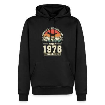 original since 1976 simply the best 40th birthday - Männer Premium Bio Hoodie - Schwarz - Vorne - Nico (187cm)