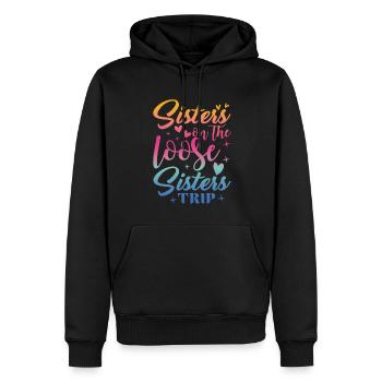 Sisters On The Loose Girls Reunion Trip - Men’s Premium Organic Hoodie - black - Front - Nico (187cm)