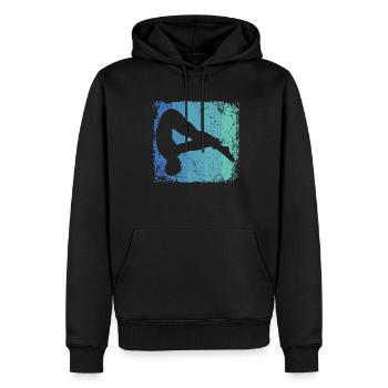Plongeur en eau synchronisé High Diver - Sweat à capuche Premium bio Homme - noir - Devant - Nico (187cm)