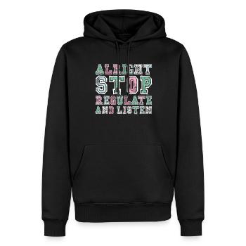 Arrêtez de réguler et d’écouter Enseignant - Sweat à capuche Premium bio Homme - noir - Devant - Nico (187cm)