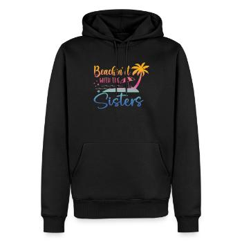 S’échouer avec le voyage des sœurs - Sweat à capuche Premium bio Homme - noir - Devant - Nico (187cm)
