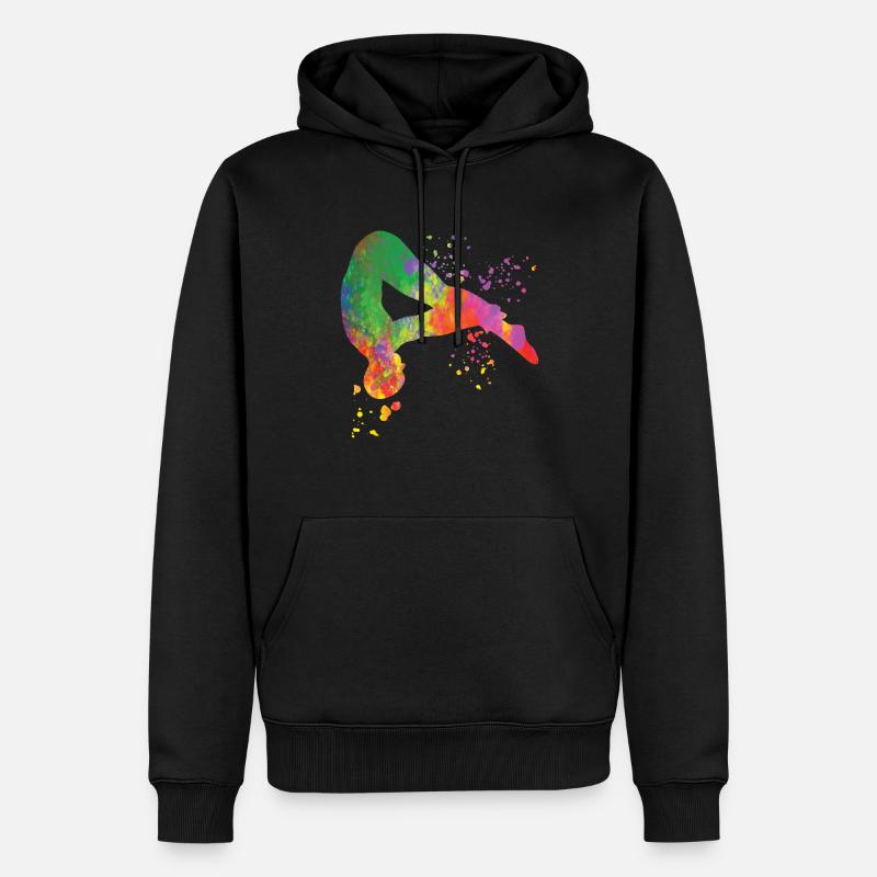 Synchronisierter Wassertaucher High Diver - Männer Premium Bio Hoodie - Schwarz