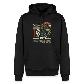 Vintage 1967 - Retro Birthday Gift Idea - Männer Premium Bio Hoodie - Schwarz - Vorne - Nico (187cm)