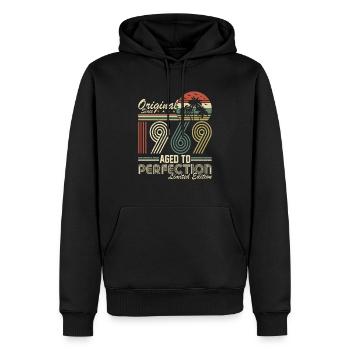 Legendary 1969 Vintage Birthday - Männer Premium Bio Hoodie - Schwarz - Vorne - Nico (187cm)