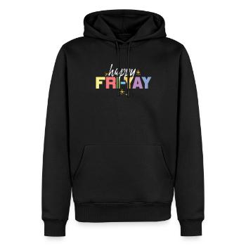 Glücklich Fri Yay Lehrer Wochenende Lustig Meme - Männer Premium Bio Hoodie - Schwarz - Vorne - Nico (187cm)