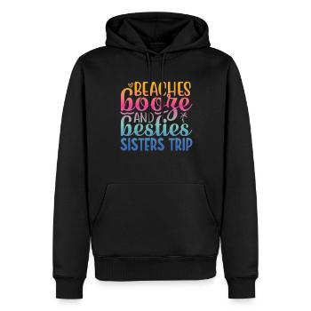 Beaches Liquor and Besties Sisters' Trip - Men’s Premium Organic Hoodie - black - Front - Nico (187cm)