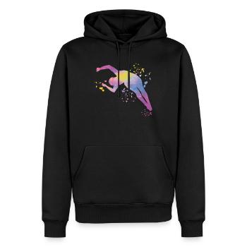 Plongeon, Plongeon synchronisé, Saut artistique - Sweat à capuche Premium bio Homme - noir - Devant - Nico (187cm)