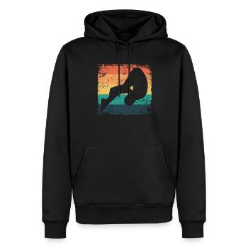 Plongeur en eau synchronisé High Diver - Sweat à capuche Premium bio Homme - noir - Devant - Nico (187cm)