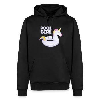 Piscine Fille Licorne Floatie Piscine - Sweat à capuche Premium bio Homme - noir - Devant - Nico (187cm)
