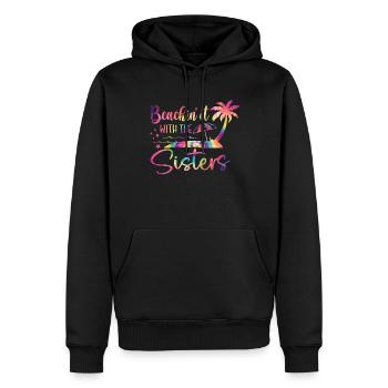 S’échouer avec le voyage des sœurs - Sweat à capuche Premium bio Homme - noir - Devant - Nico (187cm)