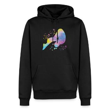 Plongeon, Plongeon synchronisé, Saut artistique - Sweat à capuche Premium bio Homme - noir - Devant - Nico (187cm)