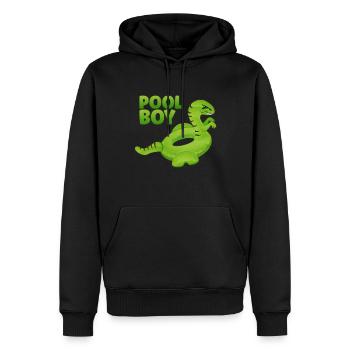 Piscine Garçon Dinosaure Floatie Piscine - Sweat à capuche Premium bio Homme - noir - Devant - Nico (187cm)