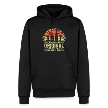 Vintage Legend 1987 - Retro Birthday Gift - Männer Premium Bio Hoodie - Schwarz - Vorne - Nico (187cm)