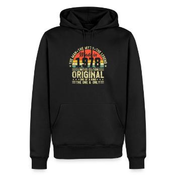 Vintage 1978: Legendary Birth Year Celebration - Männer Premium Bio Hoodie - Schwarz - Vorne - Nico (187cm)