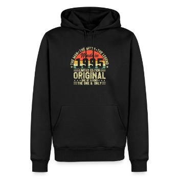Legendary 1995 Vintage Birthday - Männer Premium Bio Hoodie - Schwarz - Vorne - Nico (187cm)