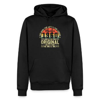 1960 Vintage Legends - Retro Birthday Gift - Männer Premium Bio Hoodie - Schwarz - Vorne - Nico (187cm)