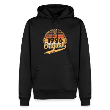 Vintage Legend 1996 - Männer Premium Bio Hoodie - Schwarz - Vorne - Nico (187cm)