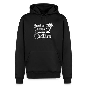 S’échouer avec le voyage des sœurs - Sweat à capuche Premium bio Homme - noir - Devant - Nico (187cm)