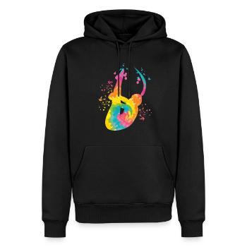 Plongeon, Saut artistique, Plongeon synchronisé - Sweat à capuche Premium bio Homme - noir - Devant - Nico (187cm)