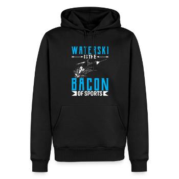 Waterski Is The Bacon Of Sports - Men’s Premium Organic Hoodie - black - Front - Nico (187cm)