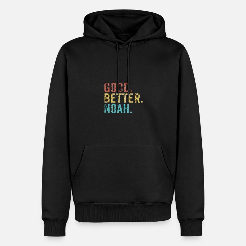 Good better Noah - Männer Premium Bio Hoodie - Schwarz