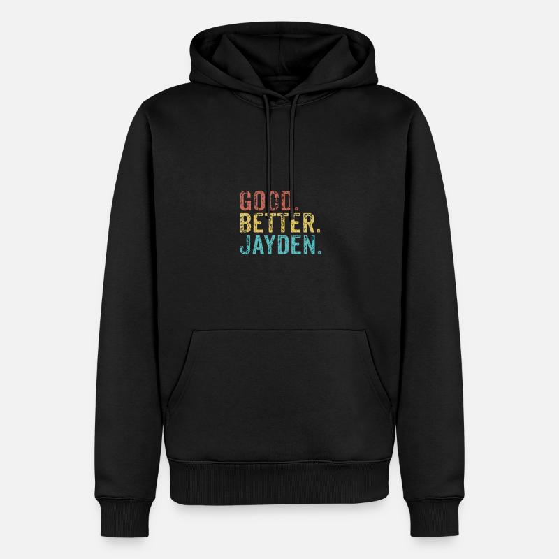Good better Jayden - Männer Premium Bio Hoodie - Schwarz