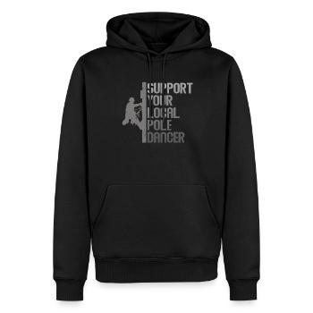 American Lineman Powerline Worker Design - Men’s Premium Organic Hoodie - black - Front - Nico (187cm)
