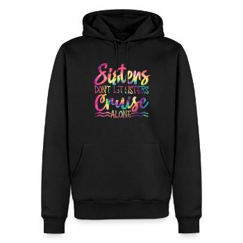 Sisters Don't Let Sisters Ride Alone - Men’s Premium Organic Hoodie - black - Front - Nico (187cm)