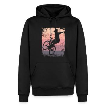 Cyclisme artistique Cycliste artistique - Sweat à capuche Premium bio Homme - noir - Devant - Nico (187cm)