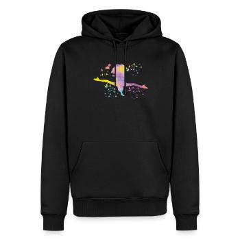 Plongeur en eau synchronisé High Diver - Sweat à capuche Premium bio Homme - noir - Devant - Nico (187cm)