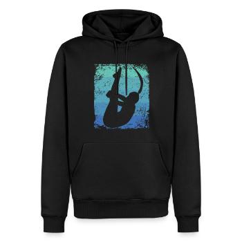 Plongeur en eau synchronisé High Diver - Sweat à capuche Premium bio Homme - noir - Devant - Nico (187cm)