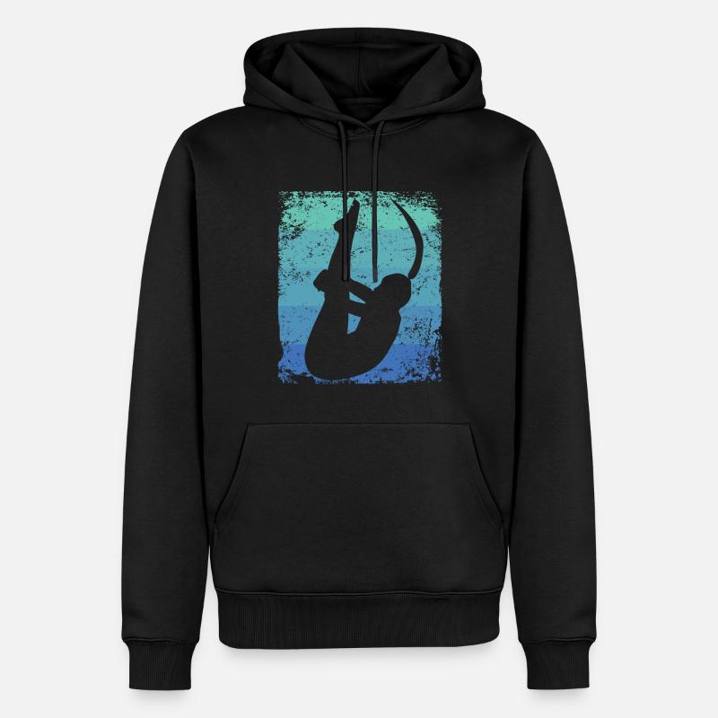 Synchronisierter Wassertaucher High Diver - Männer Premium Bio Hoodie - Schwarz